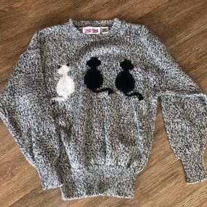 Vintage Back to Back Cat Sweater